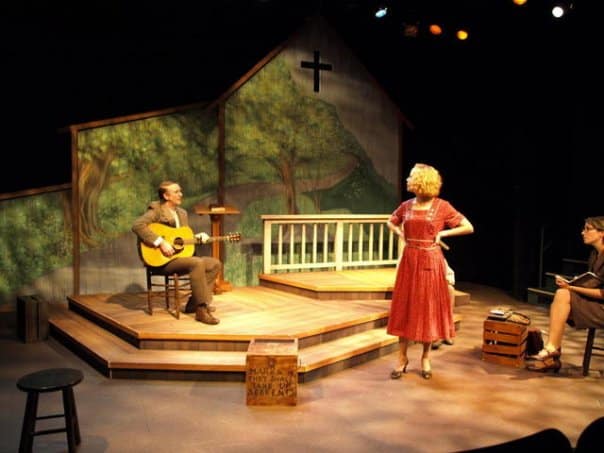 Buddy Woodward as Loudin with Ashley Oliver-Campos, Rick McVey, Melissa Owens — The Road Where It Curves Away (2008)
