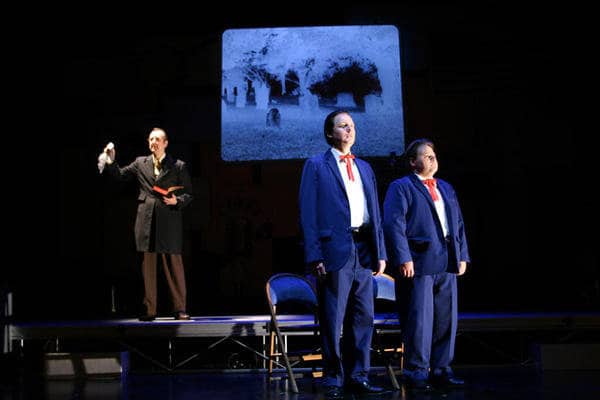 Buddy Woodward as the preacher with Nick Piper and Gill Braswell — Man of Constant Sorrow (2005–07)