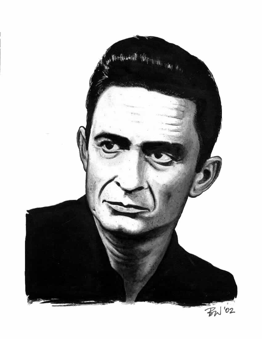 Johnny Cash — alternate original illustration
