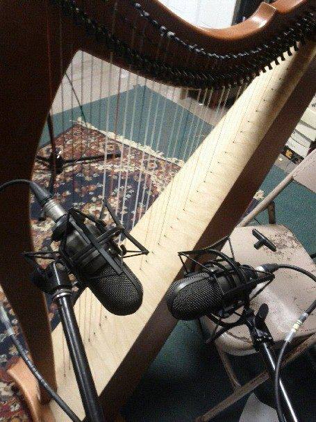 Stereo micing a Celtic harp with a pair of KEL HM-2s