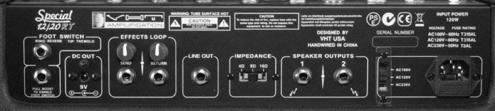 2012 Vht Special 12 20 Rt Combo Amp